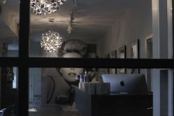 Ottawa salon at night. We need to think about the beauty industry & self image. Ottawa salon at night