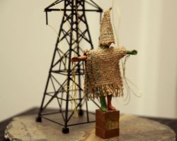 Small sculpture based on Abu Gharib, but commmenting on how we treat the Earth Small sculpture based on Abu Gharib, but commmenting on how we treat the Earth